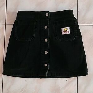 Warner Bros. Studio Store Kids Tweety Bird Black Velvet Skirt  Child Size S